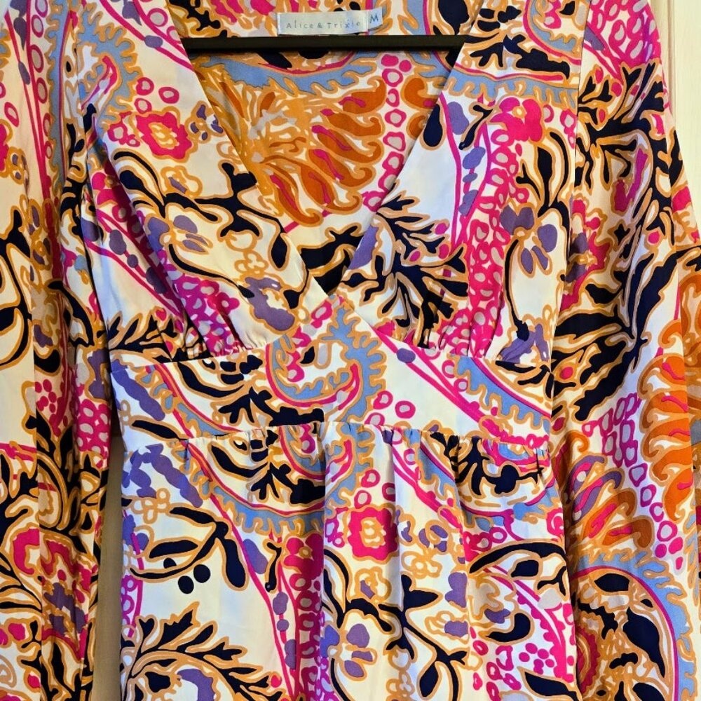 Alice & Trixie Silk Blouse with Tie Back